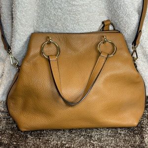 Vince Camuto Camel Leather Bag